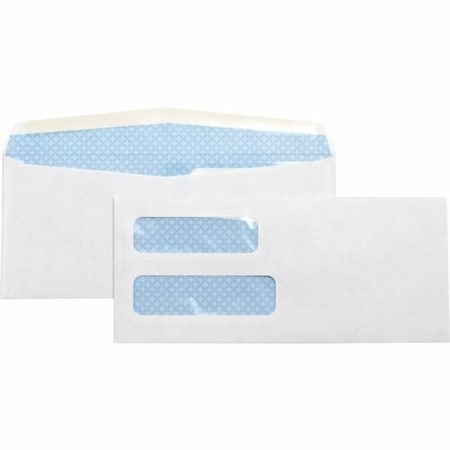 Business Source Double Window Envelope, No. 10, 9-1/2inx4-1/8in, White BSN36694